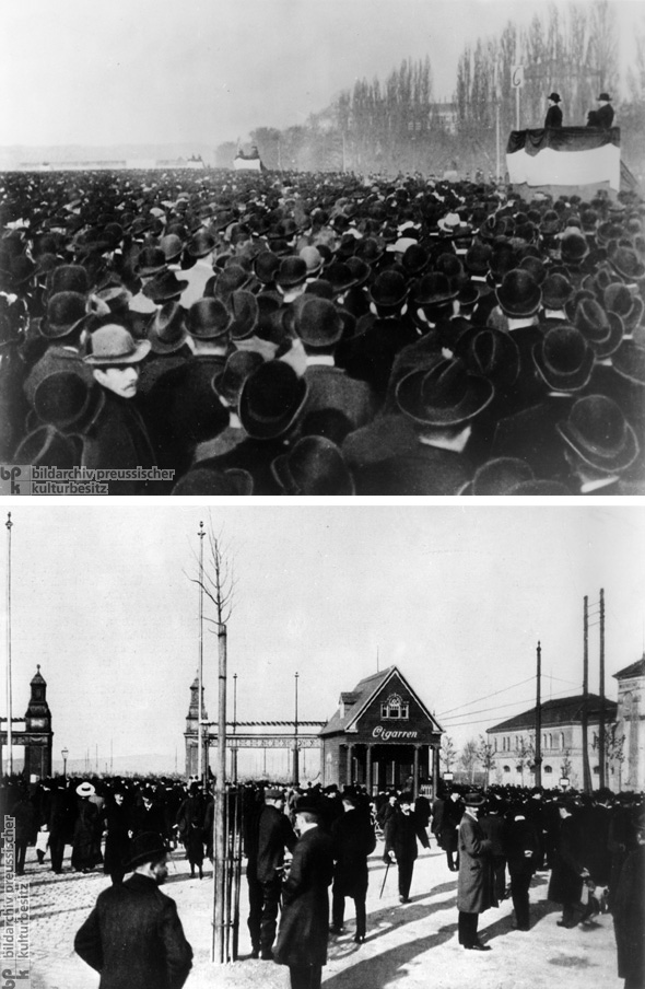 Leipzig Demonstration against Three-Class Voting in Saxony (November 1, 1908)